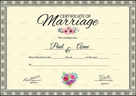 free online marriage certificate maker.